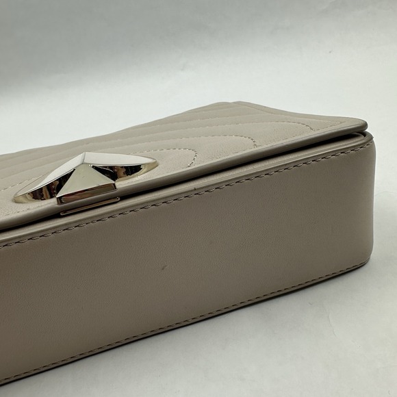 Kate Spade Amelia Medium Convertible Flap Chain Shoulder Bag Beige - Picture 6 of 12